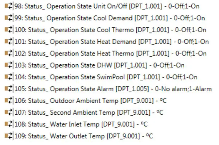 Intesis Interface for the integration of Hitachi’s Air-to- Extra Information for non Yutaki S80 status communication objects