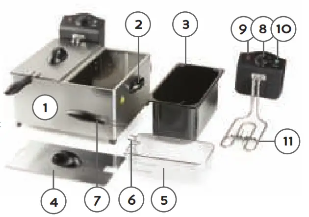 DO1025FR Deep Fryer -part