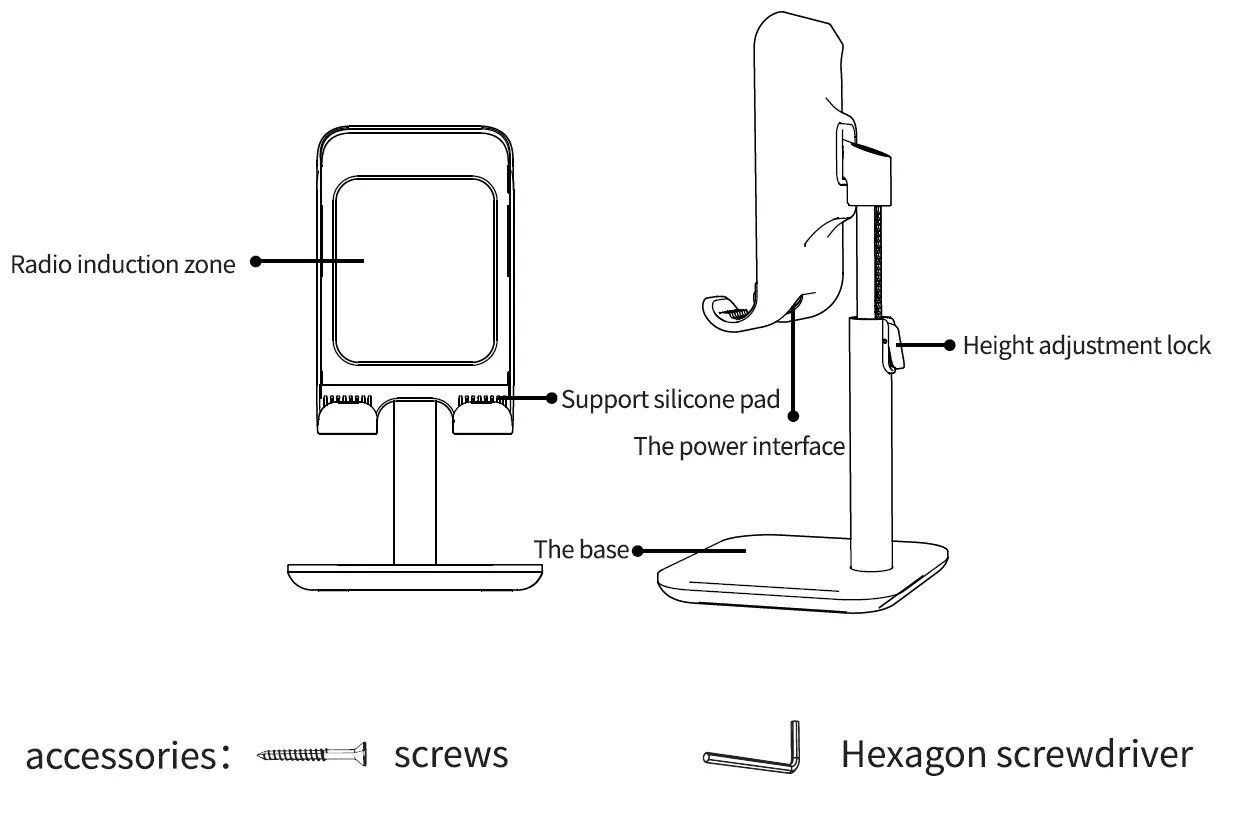 Shenzhen Annaijia Electronics DZM-07 Desktop Wireless Charger Flat Stand-fig1