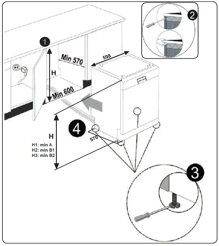SHARP QW-NA26F39DI-DE Dishwasher 03