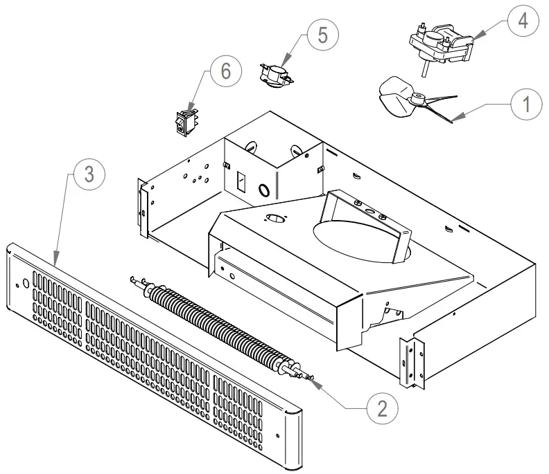 STELPRO SKS Series SKS1002W Kick Space Heater - REPLACEMENT COMPONENT