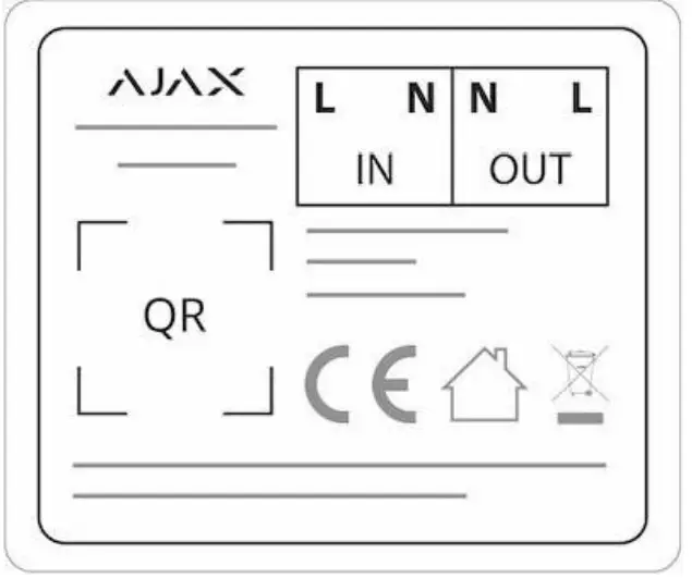AJAX WallSwitch Wireless Indoor ON or OFF Power Relay - countdown