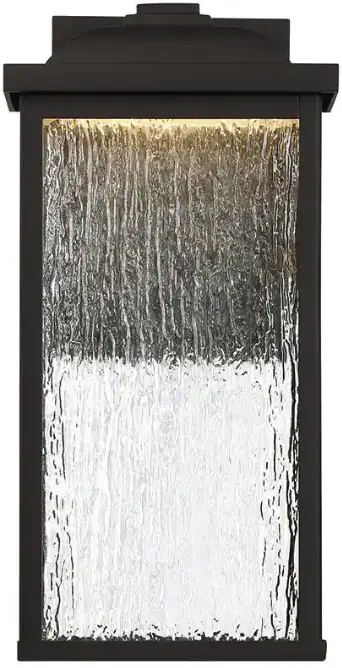 EUROfase LIGHTING 44476 Venya 1-Light Black LED Outdoor Wall Lantern