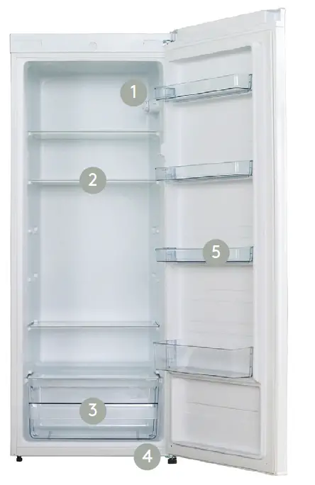 INALTO EUL237W 230L Upright Refrigerator fig 1