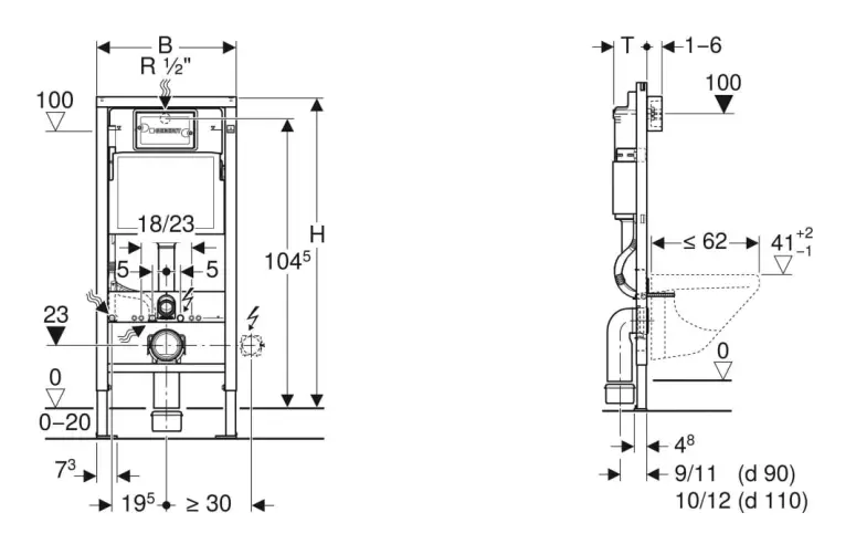 GEBERIT-Delta-25-Duofi-xElement-For-Wall-Hung-FIG-1