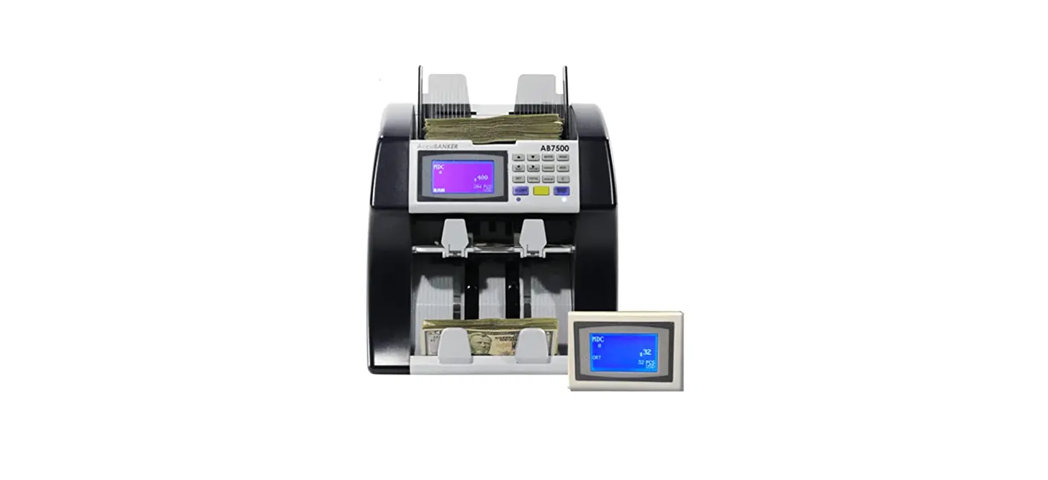 Accubanker Ab7500 Enterprise Dual Pocket Mixed Bill Value Counter User Guide