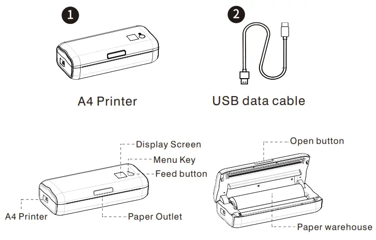 Shenzhen Zijiang Electronics A4 Portable Thermal Printer