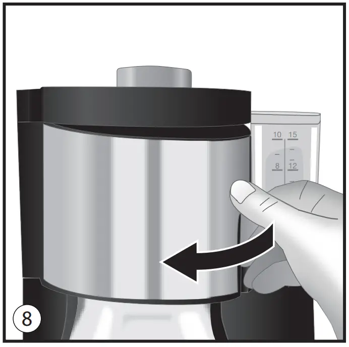 Melitta 1100174 LOOK Timer Use Instruction illustration