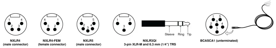 SHURE BRH440M BRH441M -Connector