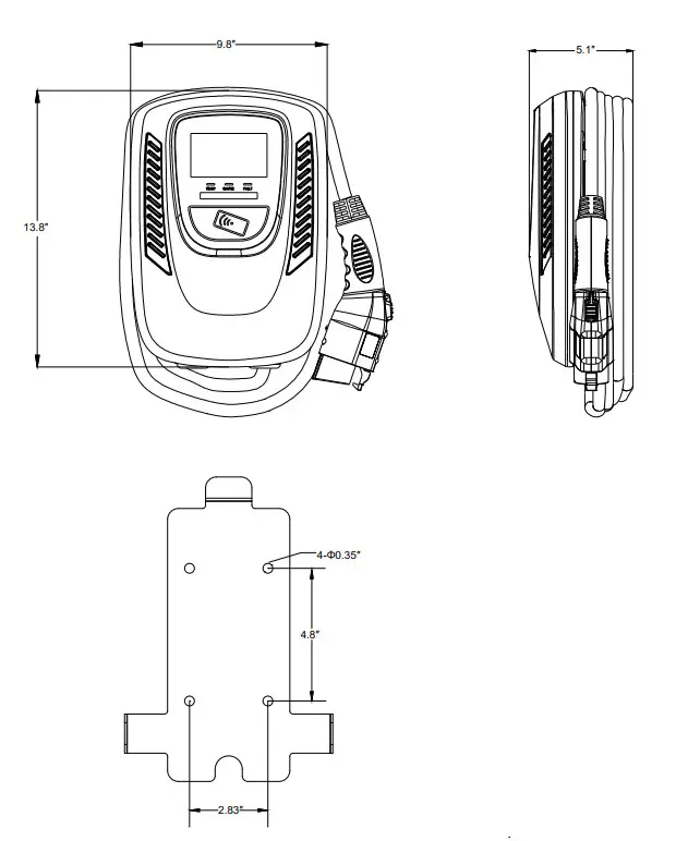 invt EVC Series Electric Vehicle AC Charger - Figure 2