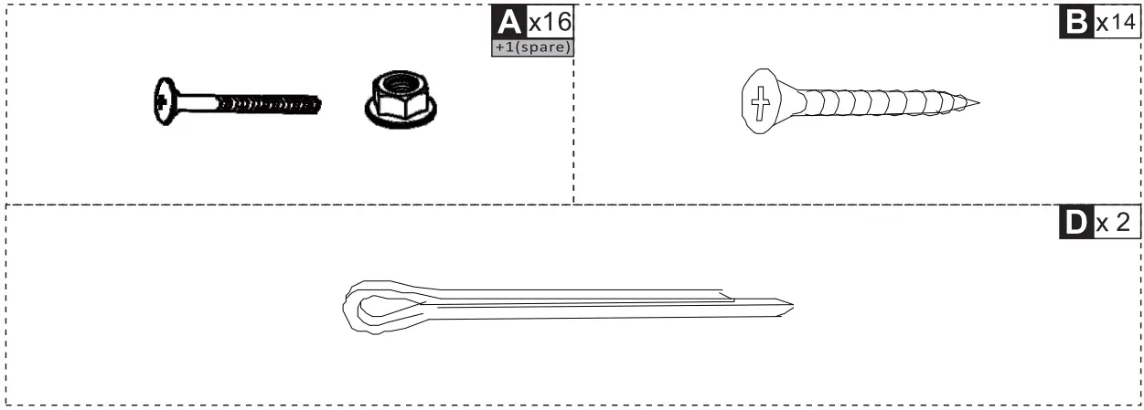Outsunny 845-460 36 Inch Gardening Workbench with 2 Removable Wheels - fig 2