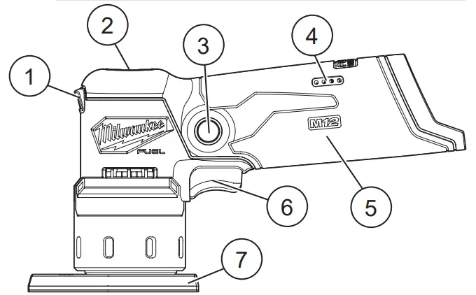 milwaukee 2531 20 M12 Fuel Orbital Detail Sander - Fig