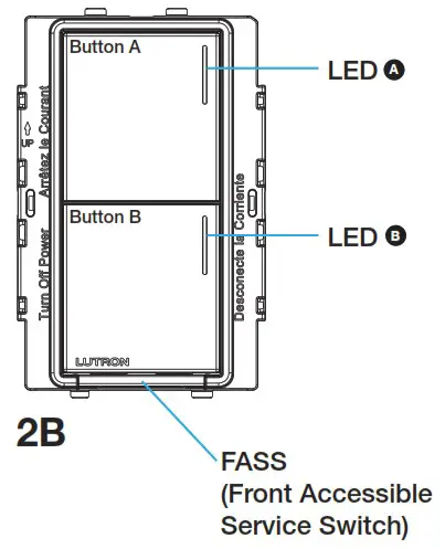 LUTRON RadioRA 3 Sunnata RF Hybrid Keypad - factory settings 2