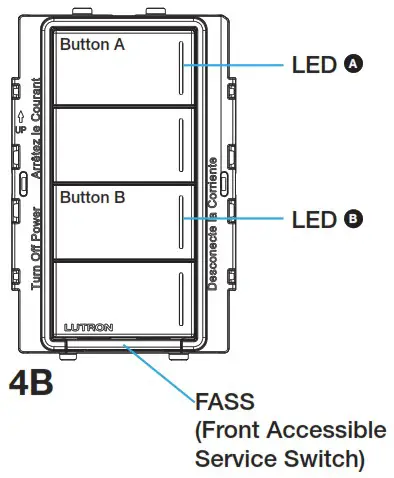 LUTRON RadioRA 3 Sunnata RF Hybrid Keypad - factory settings 4