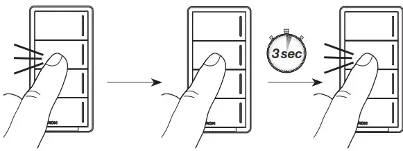 LUTRON RadioRA 3 Sunnata RF Hybrid Keypad - factory settings