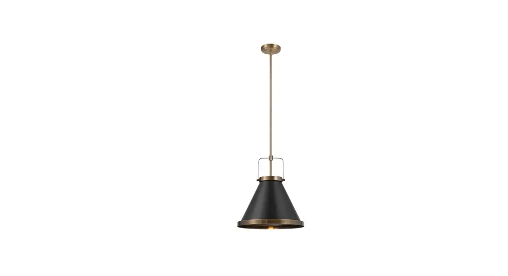 Globe 91002374 Sophia 1-light Matte Black Shaded Pendant Light Installation Guide