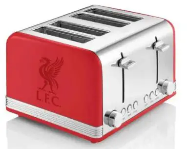 L F-C-ST19020LIVBN-RN-Liverpool-Fc-4-Slice-Toaster