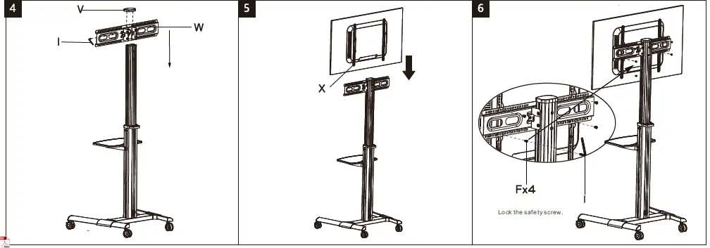 DQ-17-1182 Nitsa -Mobile -TV Floor-Stand-Black-02