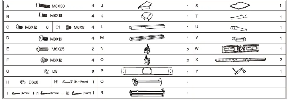 DQ-17-1182 Nitsa -Mobile -TV Floor-Stand-Black-04