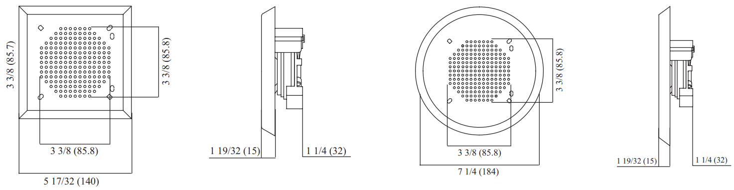 POTTER FH 47 Series Low Profile Fire Alarm Speakers - FIG