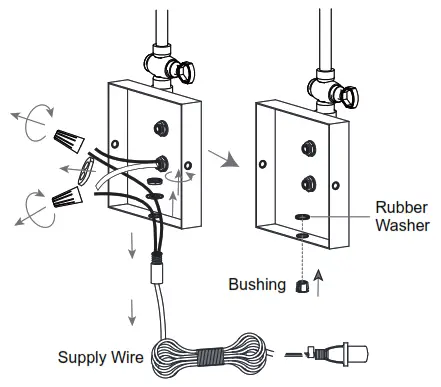 QUOIZEL QW16133MBK Wood 1 Light 8 inch Matte Black Wall Sconce Wall Light - Backplate4