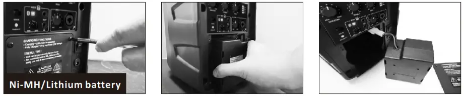 okayo GPA-650B Series UHF 40W Wireless Portable Bluetooth Sound System - Battery replacement1