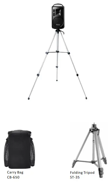 okayo GPA-650B Series UHF 40W Wireless Portable Bluetooth Sound System - Peripheral