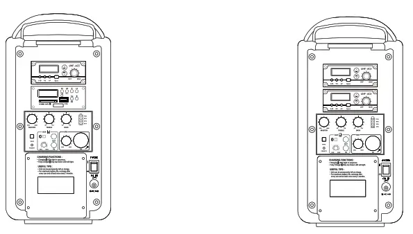 okayo GPA-650B Series UHF 40W Wireless Portable Bluetooth Sound System - Product Mix1