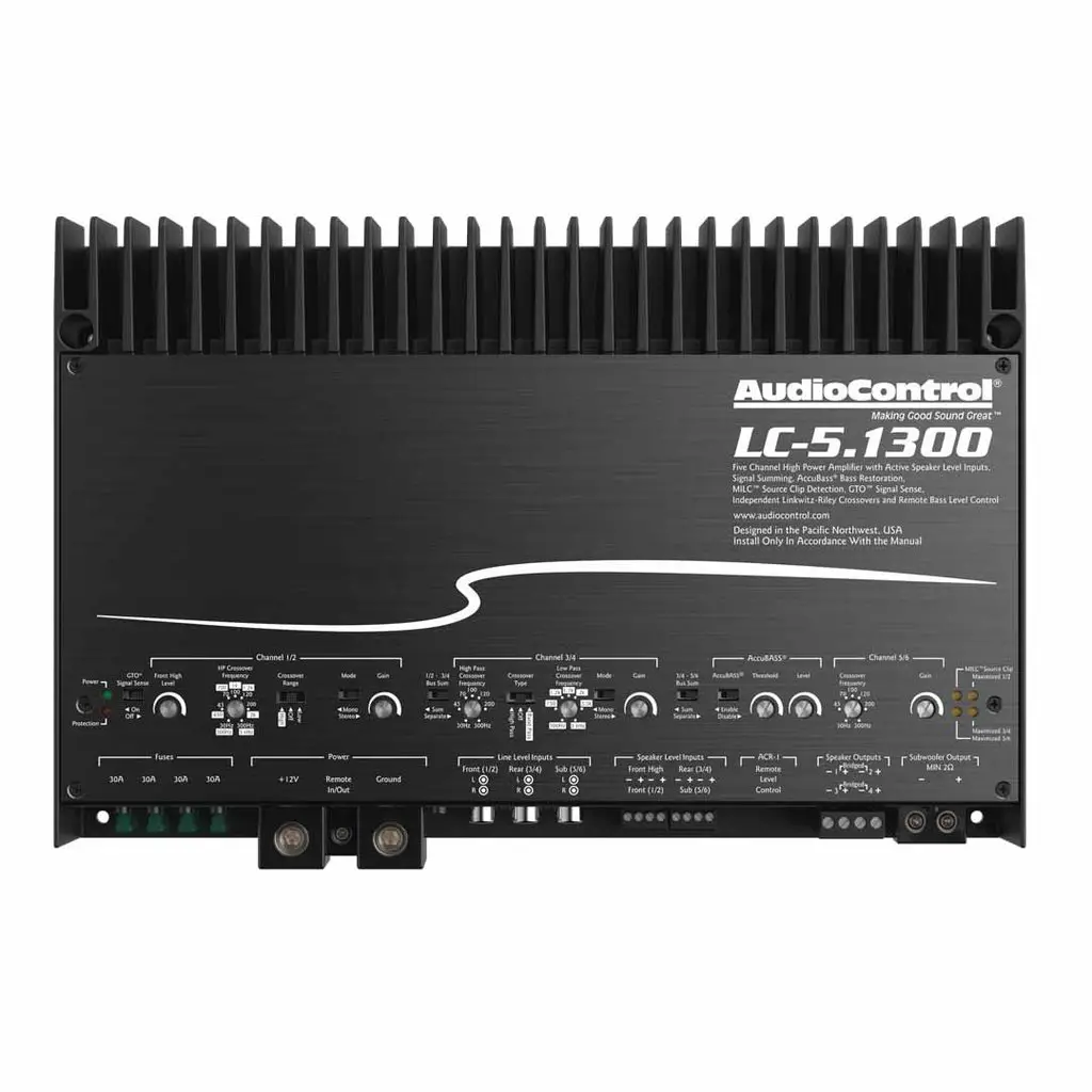 Audiocontrol High Power Five Channel Amplifier Lc-5.1300 User Guide