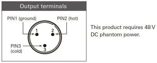audio-technica BP28L Line + Gradient Large Diaphragm Condenser Microphone - Connection procedure
