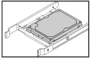 Secure 2.5" SSD / HDD with screws.