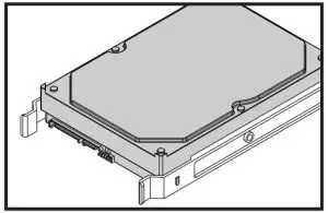 Screw 3.5" HDD with screws.