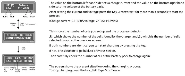 CARSON Expert Charger PRO 10A - CHARGING LITHIUM BATTERY AT BALANCE MODE