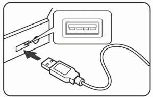 perixx PERIBOARD-106 Wired Performance Full Size USB Keyboard - power cable connect