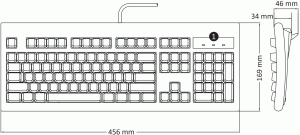 perixx PERIBOARD106 Wired Performance Full Size USB Keyboard - Product Illustration