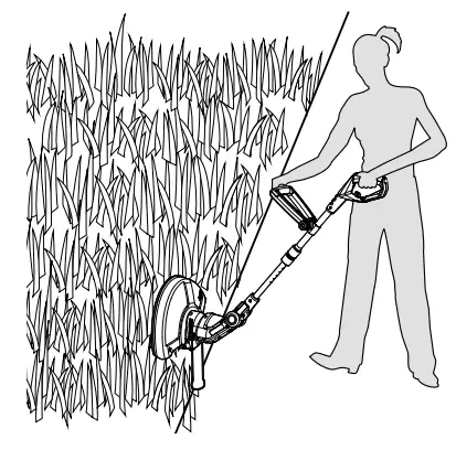 HARBOR FREIGHT 20115E-B Bauer Corded 5.5 Amp 15 Inch String Trimmer - area to be edged