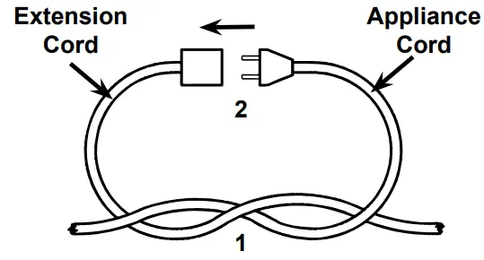 HARBOR FREIGHT 20115E-B Bauer Corded 5.5 Amp 15 Inch String Trimmer - connecting cords