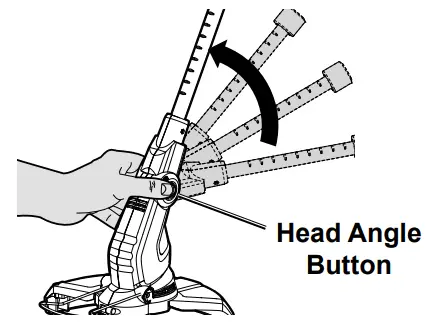 HARBOR FREIGHT 20115E-B Bauer Corded 5.5 Amp 15 Inch String Trimmer - trimmer Head angle