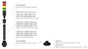 BANNER 30mm Multicolor General Purpose or-Elevated Mount System