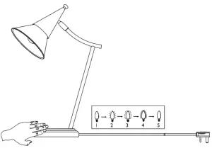 JOHN LEWIS Trumpet 6W Touch Desk Lamp - Product installation 2