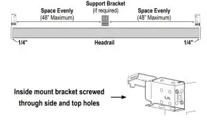 Select Blinds 1 3 8 Inch Blinds Wood - Support Bracket