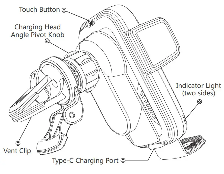 MOBEE K AC 10 15W Fast Wireless Car Charger - figure 2
