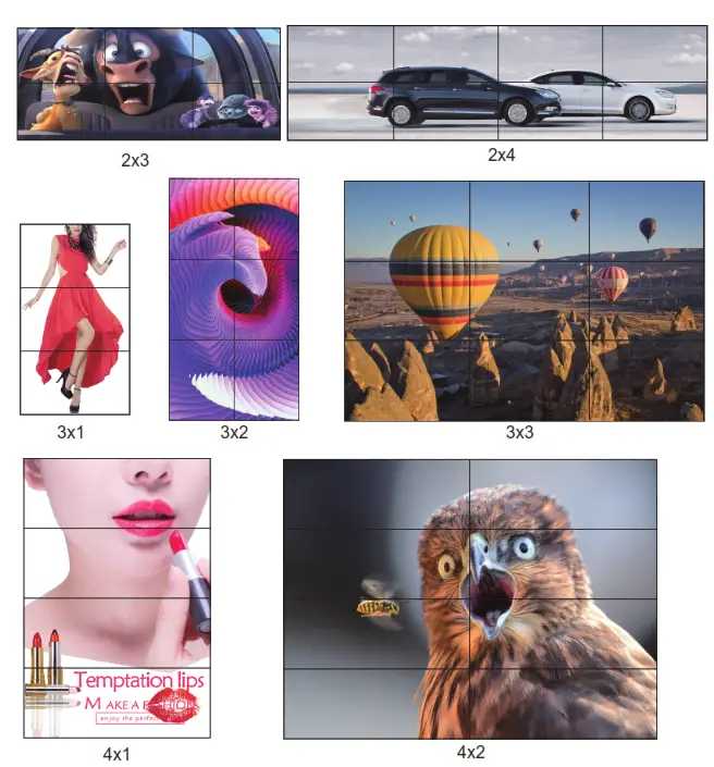 HDMI HD0303K 4K 3 3 Video Wall Controller - Common splicing mode 1