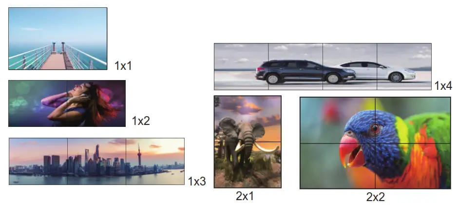 HDMI HD0303K 4K 3 3 Video Wall Controller - Common splicing mode