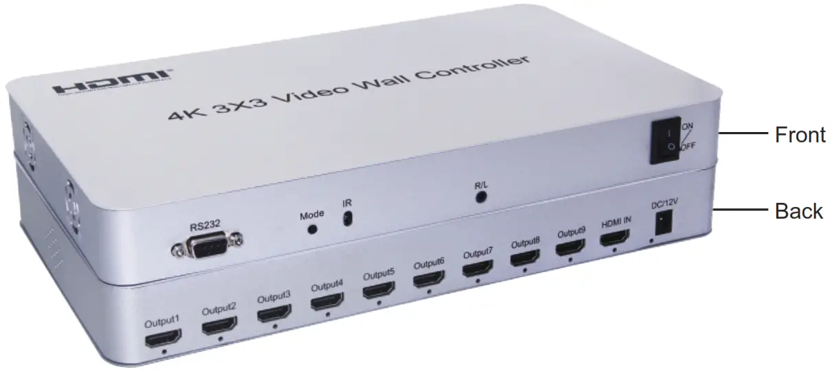HDMI HD0303K 4K 3 3 Video Wall Controller