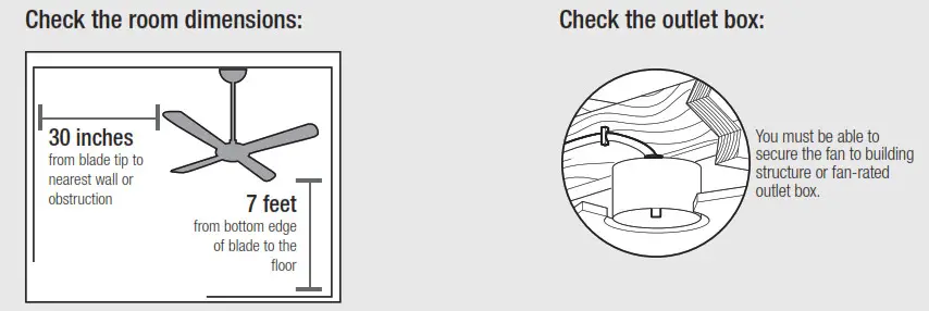 Hunter 50310 52 LED Hartland Ceiling Fan - Choosing the Right Installation Location