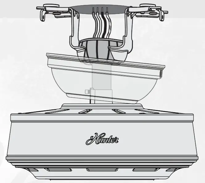 Hunter 50310 52 LED Hartland Ceiling Fan - Hanging the Fan 2