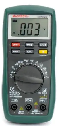 MASTECH MS8221C Auto Range Digital Multimeter