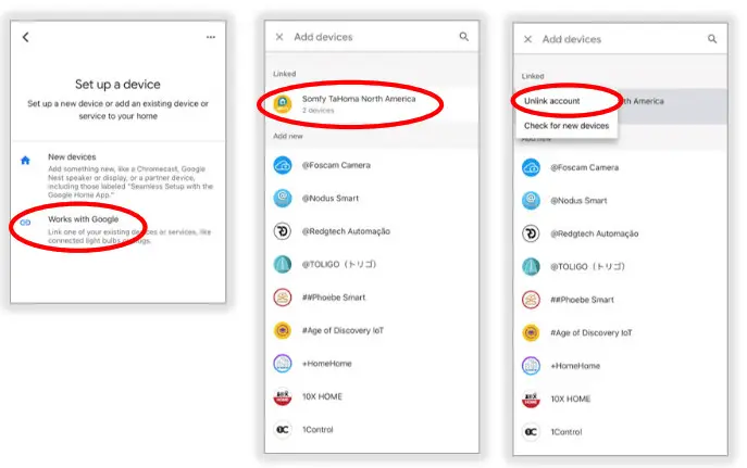 sOmfy IFTTT Tahoma RTS Zigbee Smartphonr and Tablet Interface- UNLINK 3