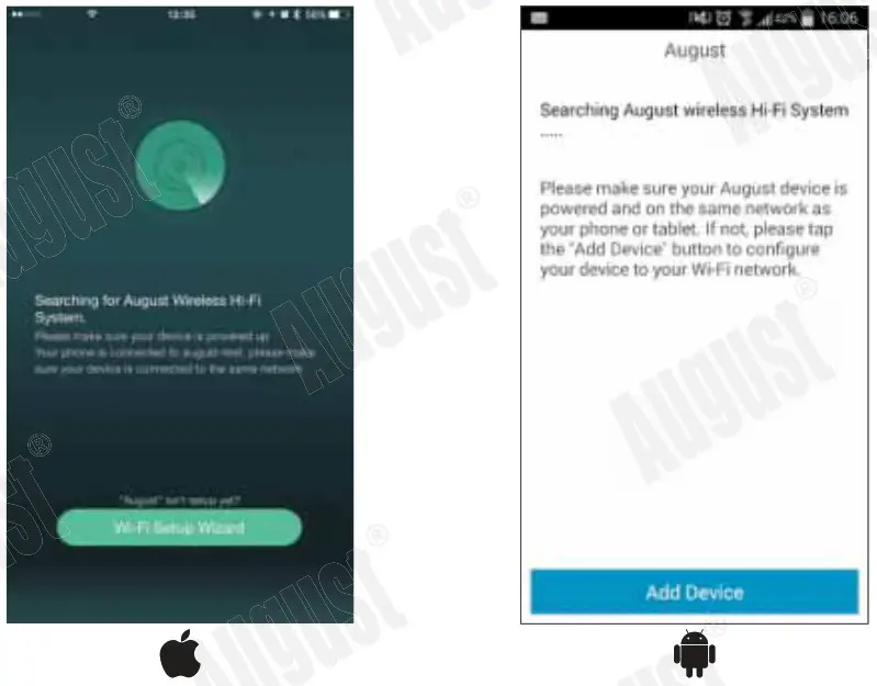August WR320B WiFi Wireless Multiroom Receiver - Network Connection 1